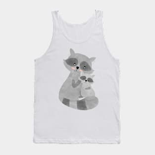 Raccoon Mom And Baby Tank Top